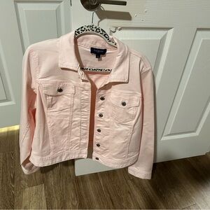 Beautiful pink Talbots Jean jacket.
